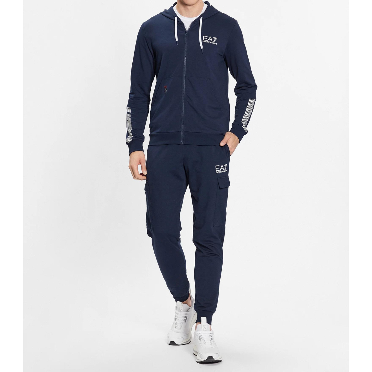 Armani navy tracksuit discount