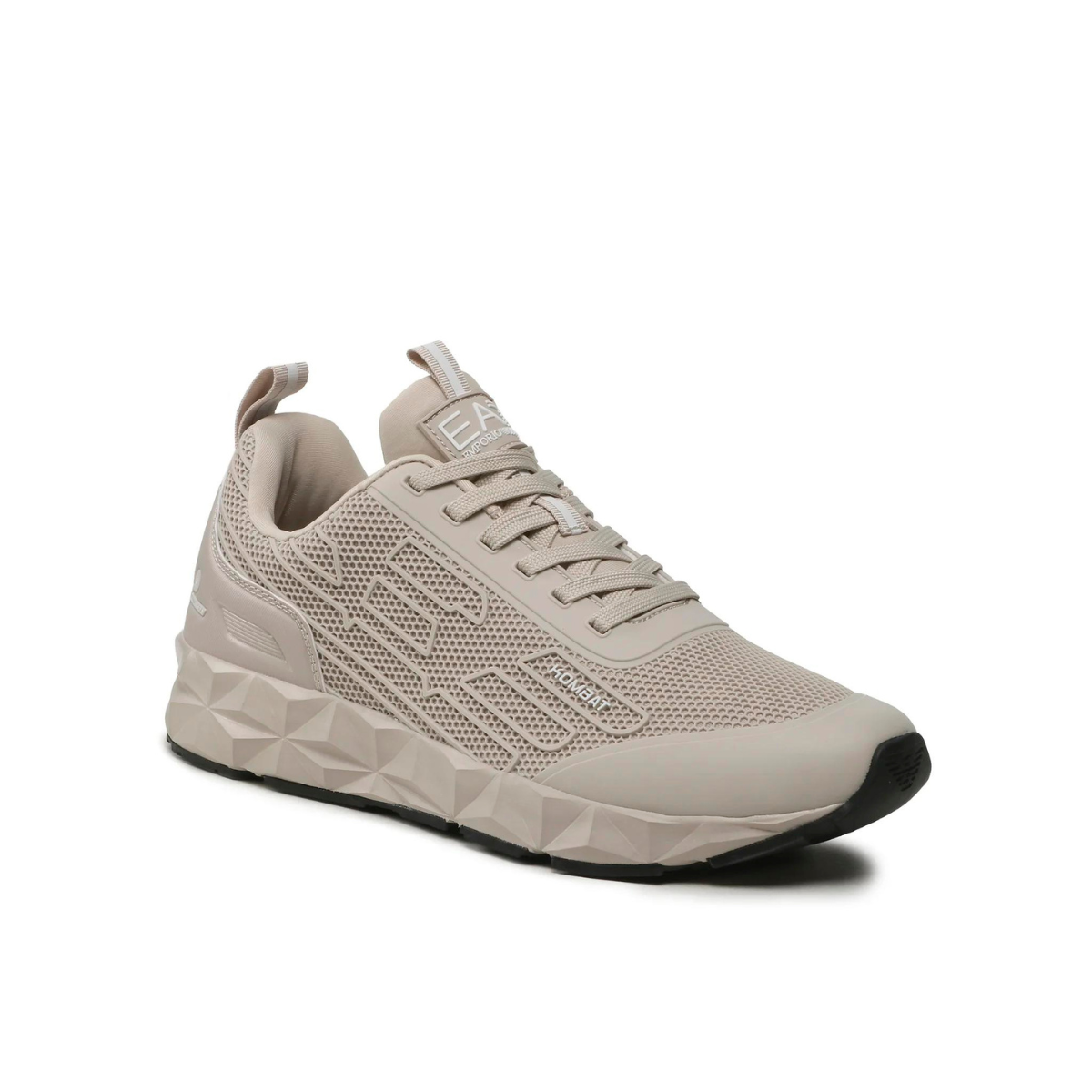 EA7 Giorgio Armani Unisex Woven Sneaker Silver Cloud White