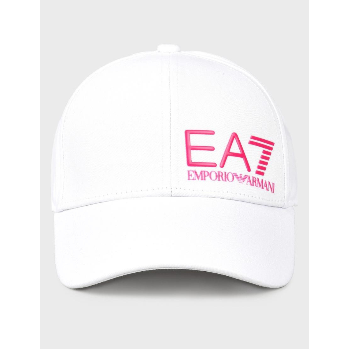 EA7 Giorgio Armani - Unisex Woven Baseball Cap - White/Pink Yarrow
