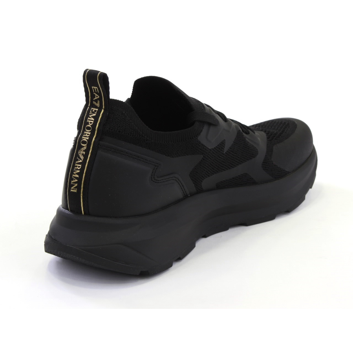 EA7 Giorgio Armani - Unisex Woven Sneaker - Triple Black+Gold