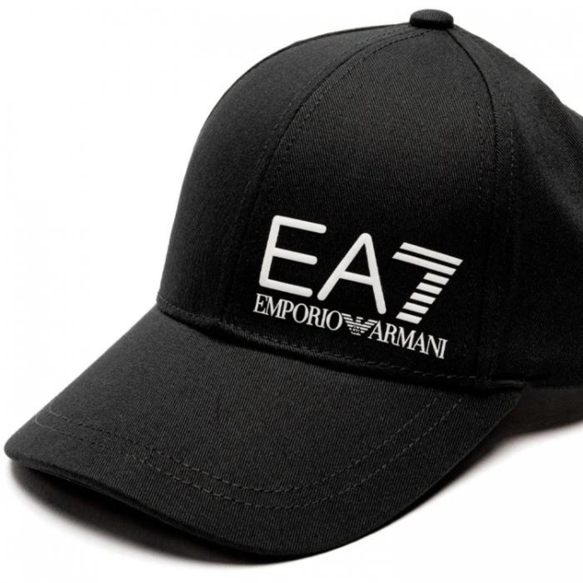 EA7 Giorgio Armani - Unisex Woven Baseball Hat - Black Iris/Silver