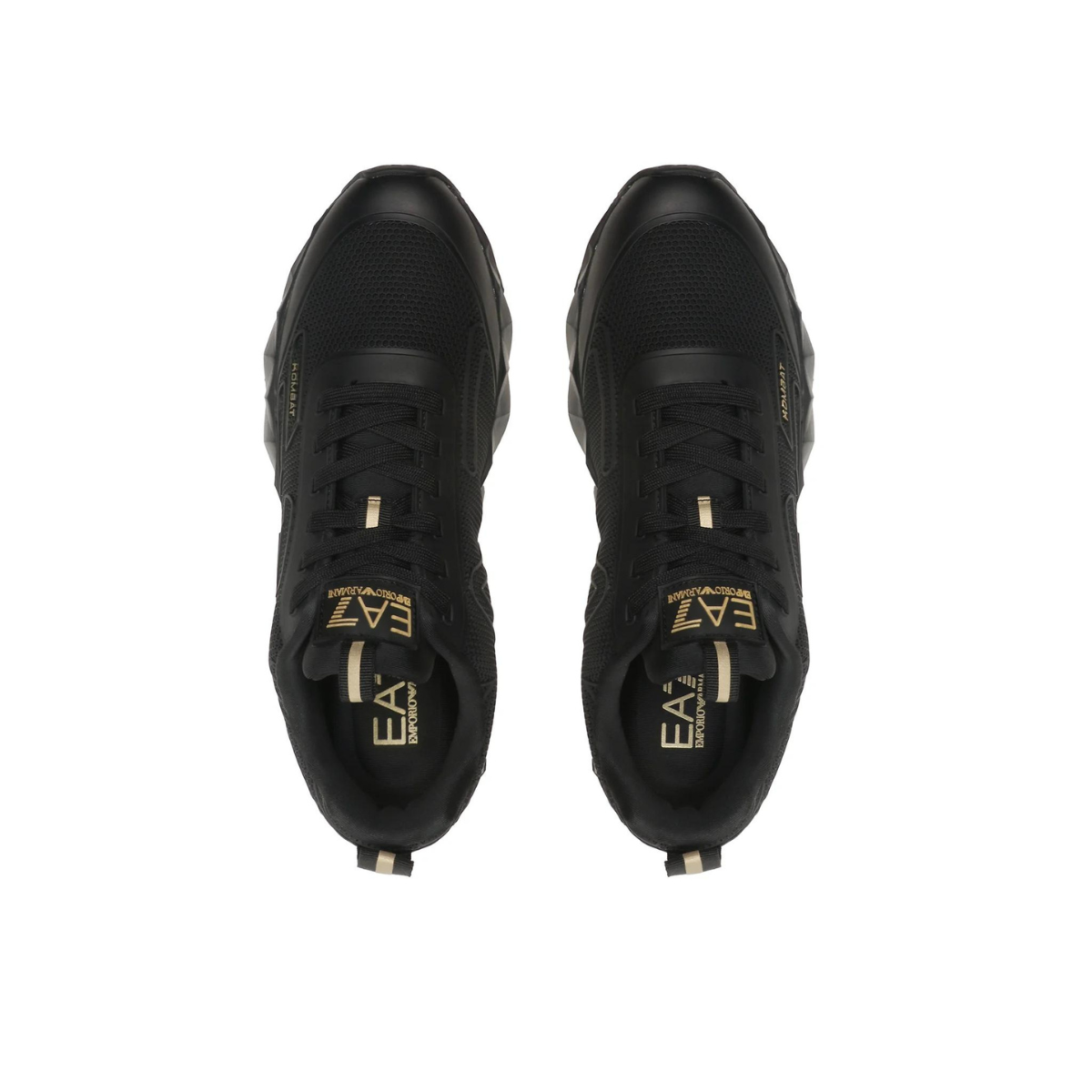 EA7 Giorgio Armani - Unisex Woven Sneaker - Triple Black+Gold